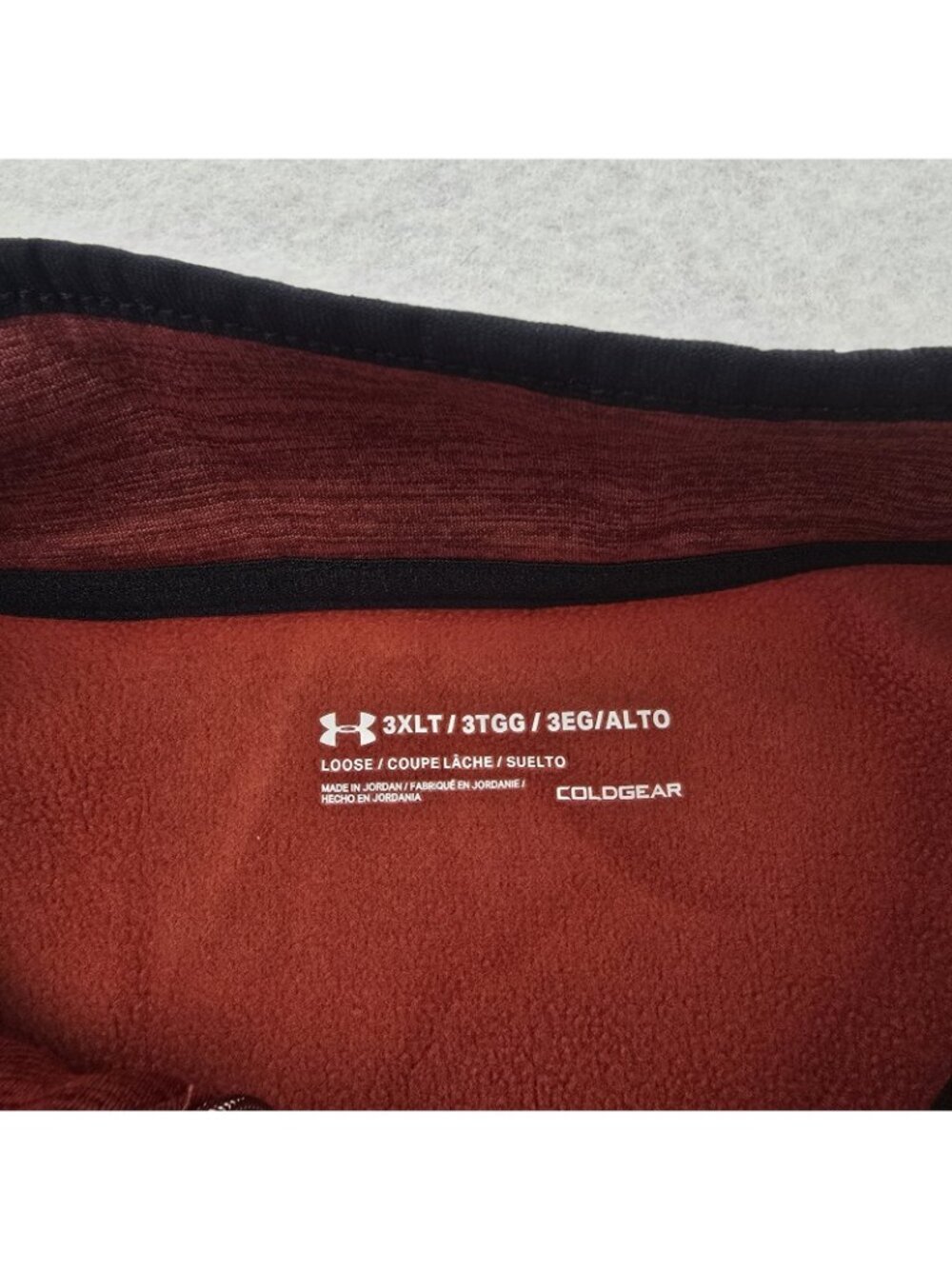 Under Armour Loose Fit Pullover Sweater Mens 3XLT Cold Gear 1/4 Zip Long Sleeve - Picture 3 of 7